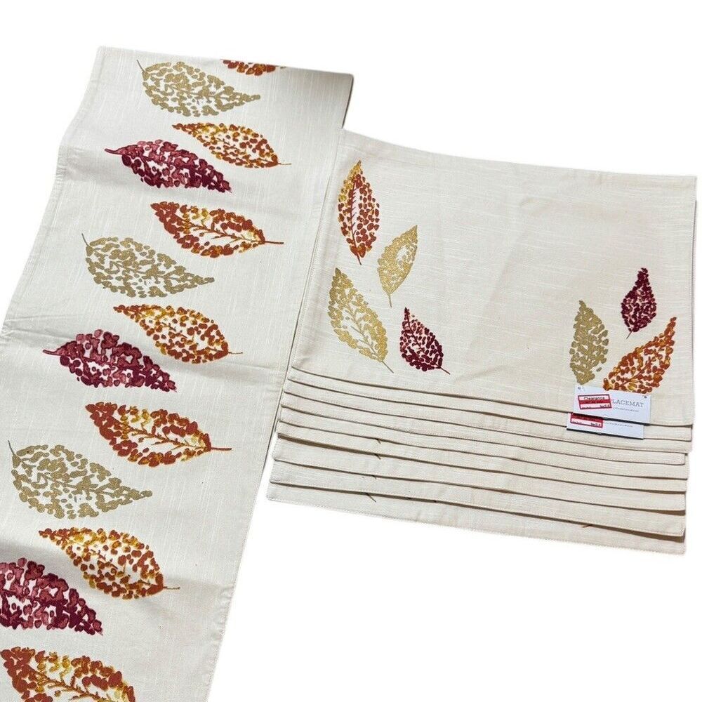 Threshold Placemats X9 And‎ A Table Runner Leafs, Fall, Classic
